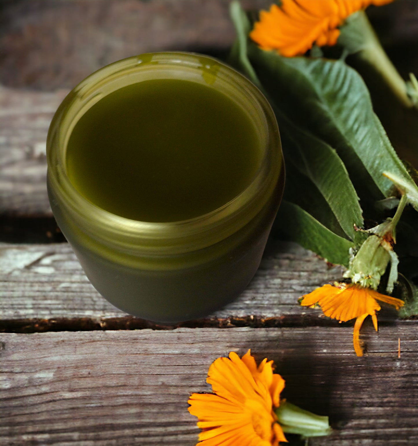 Comfrey & Calendula Herbal Salve with Neem Tea Tree Antifungal, Scabies Scrapes, Lemon Balm Cream