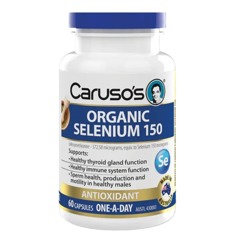 Caruso'S Organic Selenium150 60 Capsules Healthy Thyroid Gland Immune & Sperm