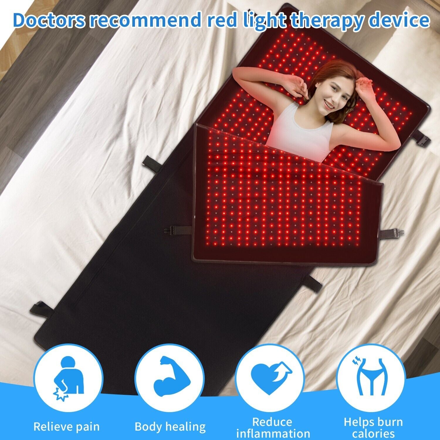 63*27In Full Body Red Light Therapy Mat for Body Pain Relief.Body Management