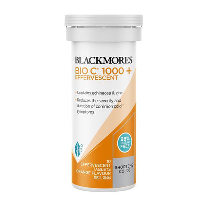 Blackmores Bio C 1000 Echinacea + Zinc 10 Effervescent Tablets