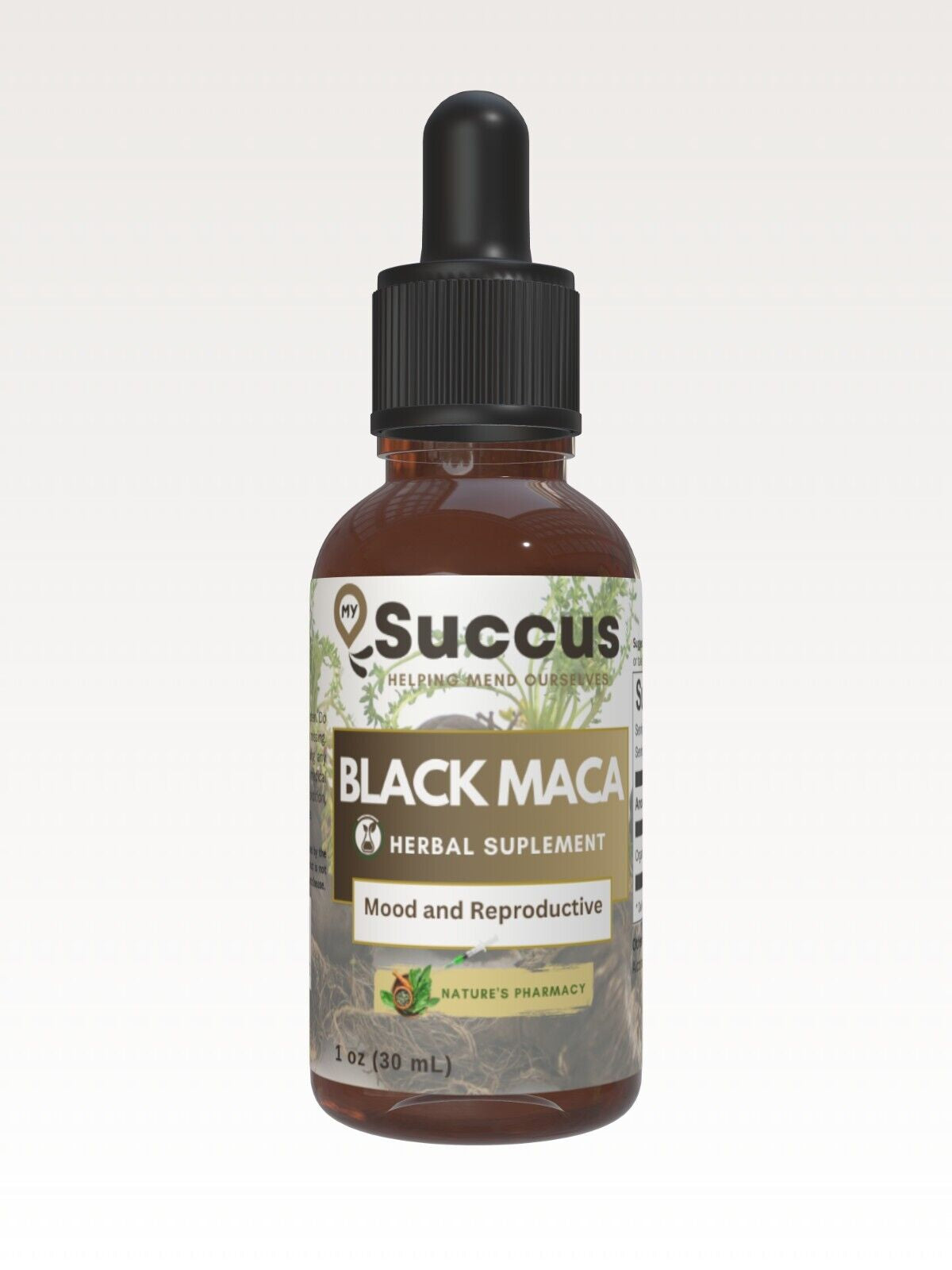 Black Maca Root Tincture - (High Potency) - Alcohol Free