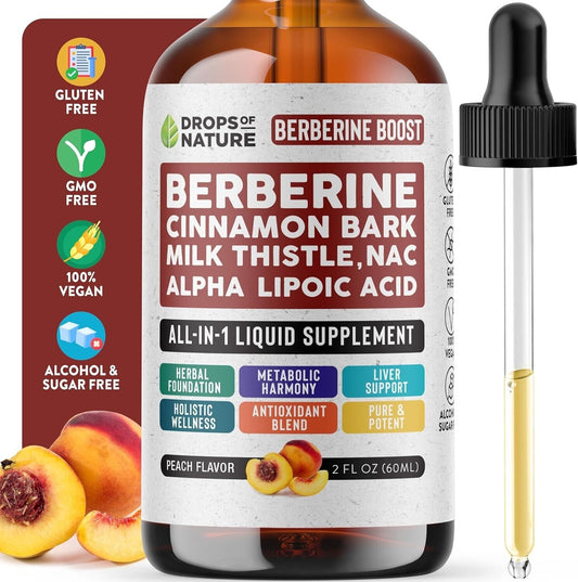 Drops of Nature Berberine Boost All in 1 Liquid Supplement 60Ml (2Oz)