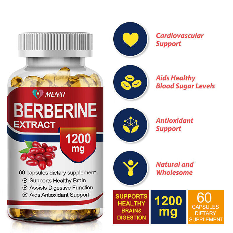 Premium Berberine HCL Extract 1200Mg, Healthy Cholesterol, Anti-Inflammat