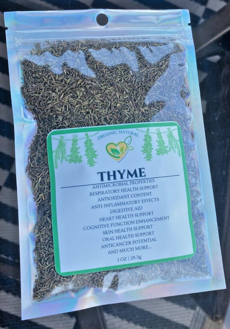 Thyme Leaf Natural Herb Organic Dried Cut 28.3G | 1 OZ Aromatic Medicinal Aid