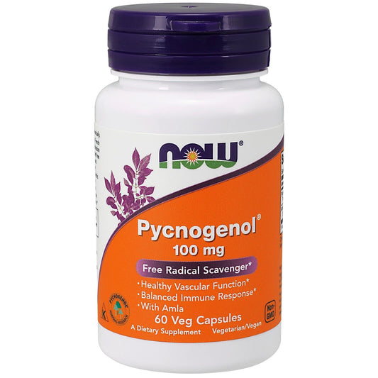 NOW Foods Pycnogenol, 100 Mg, 60 Veg Capsules