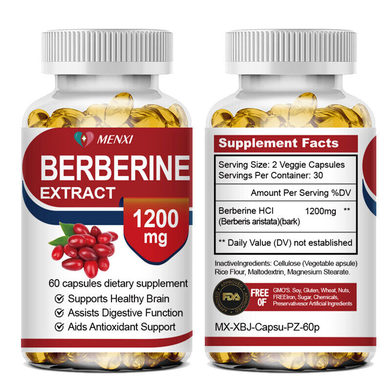 Premium Berberine HCL Extract 1200Mg, Healthy Cholesterol, Anti-Inflammat