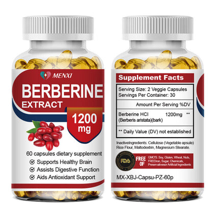 Premium Berberine HCL Extract 1200Mg, Healthy Cholesterol, Anti-Inflammat