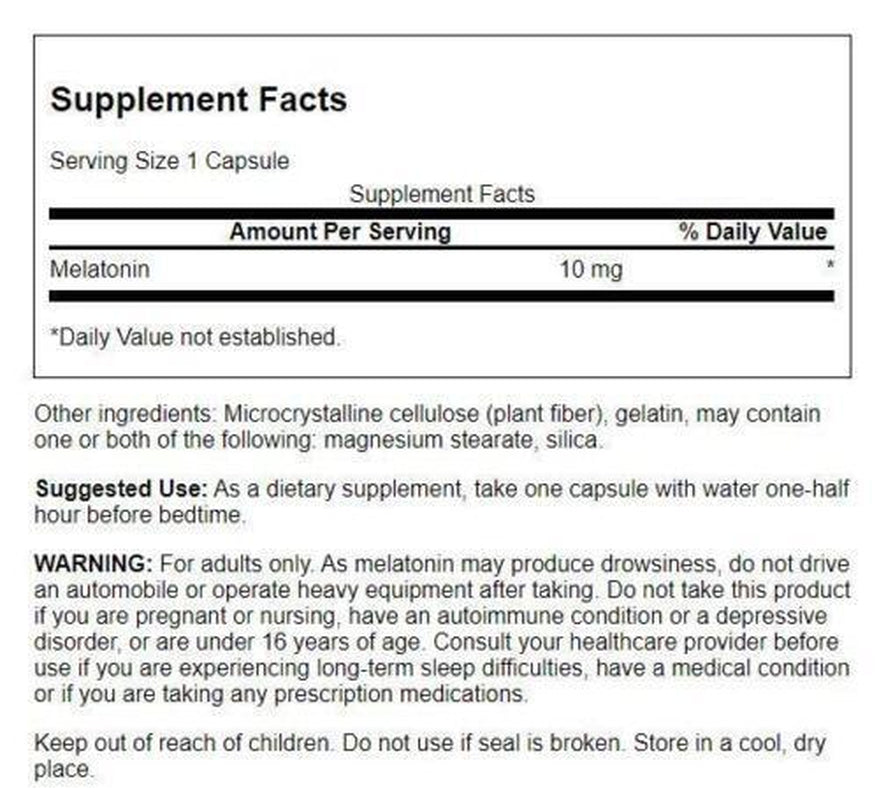 Swanson Melatonin 1Mg,3Mg,5Mg,10