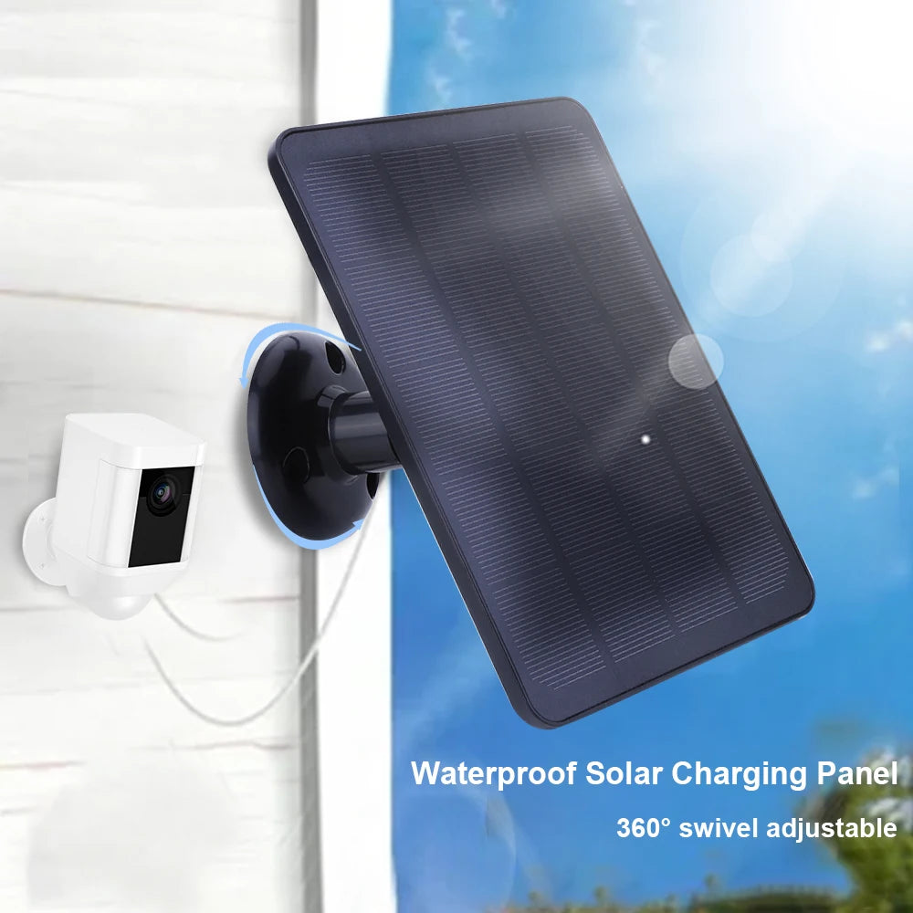 20W Solar Panel Kit with 3M Charging Wire Waterproof Adjustable Wall Mount Bracket for Ring Spotlight Camera/Ring Stick up Cam