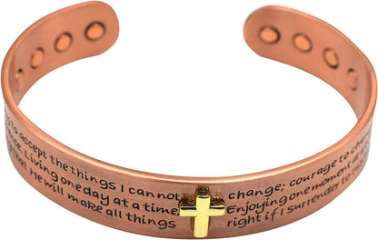 Pure Copper Healing Bracelet Christian Magnetic