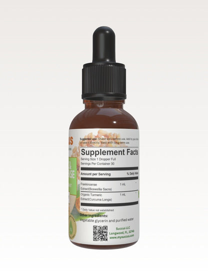 Turmeric and Frankincense Tincture - (Knee, Hip, & Joint) Alcohol Free