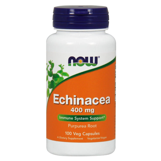 NOW Foods Echinacea, 400 Mg, 100 Veg Capsules