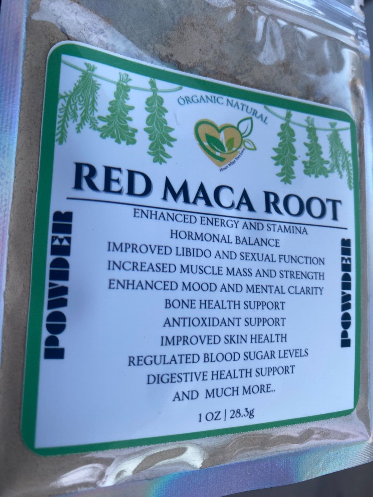 Red Maca Root Powder Herb Organic Dried Cut 28.3G | 1 OZ Culinary Enrich Ready