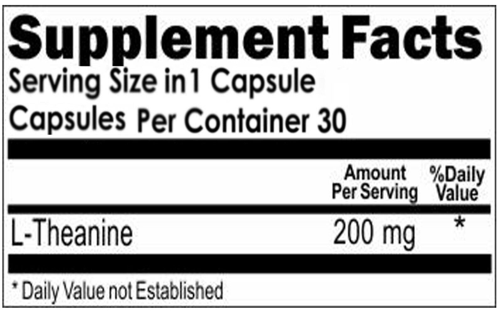 L-Teanina 200 Mg, Mejor Sueño, Relajación, Pérdida De Peso, Presión Arterial