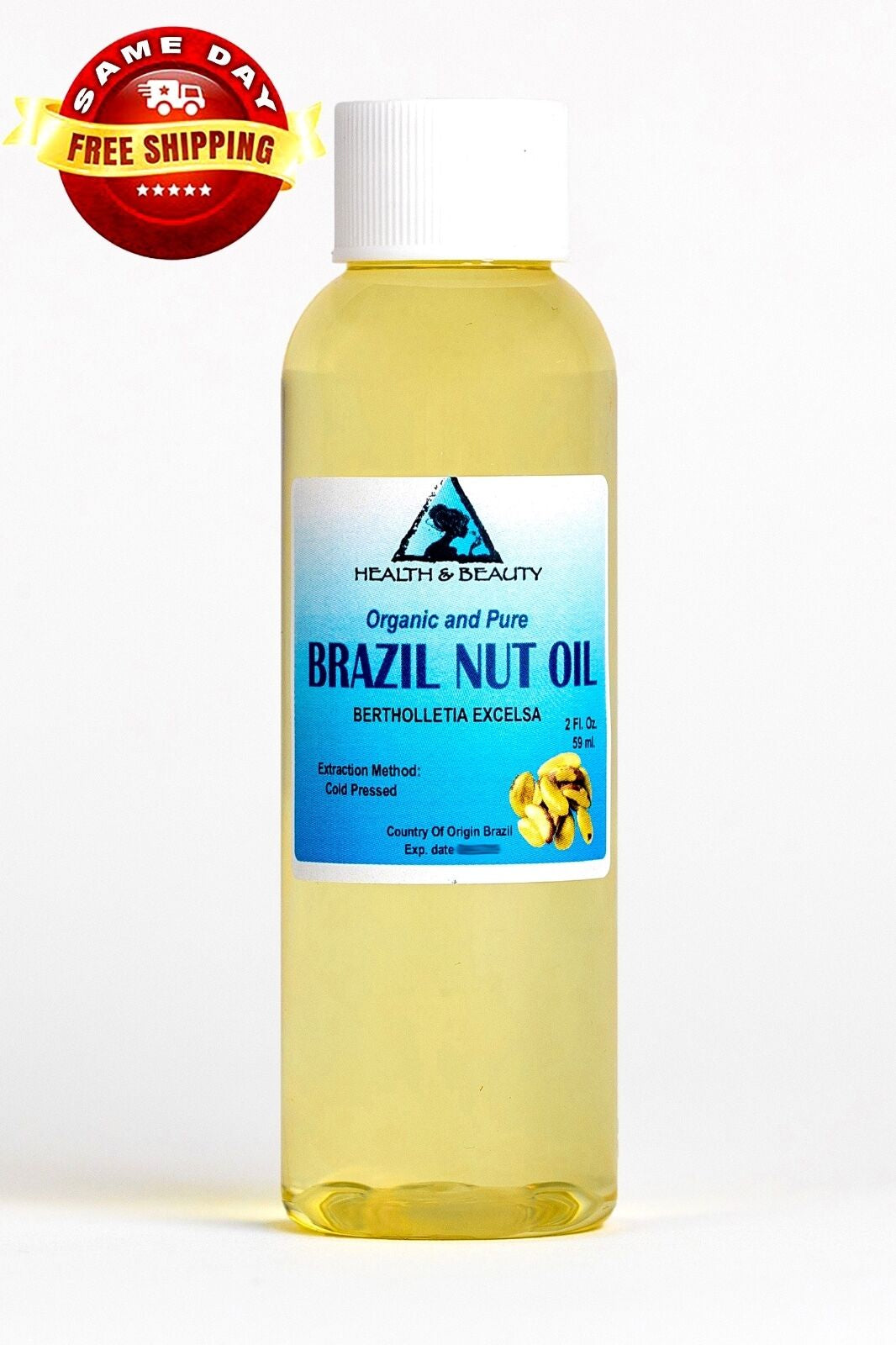 BRAZIL NUT OIL ORGANIC COLD PRESSED 100% PURE 2 OZ