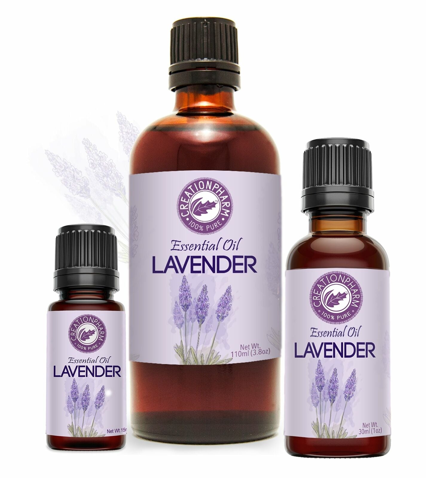 Lavender Essential Oil 1 Oz (30Ml) - Aceite Esencial De Lavanda 1 Oz by Creation