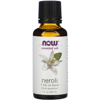 Neroli Essential Oil NOW 7.5% Oil Blend with Jojoba Oil 1Oz 30Ml Floral Calming