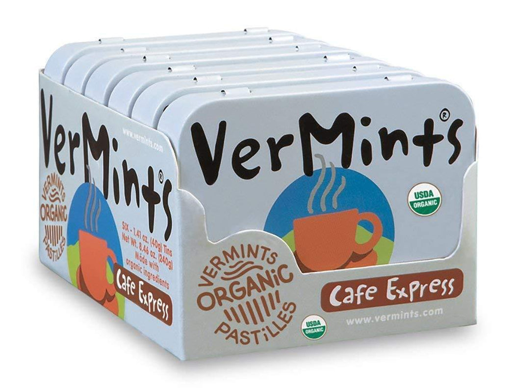 Vermints Organic Cinnamon Mints, 1.41Oz Tins (Pack of 6)