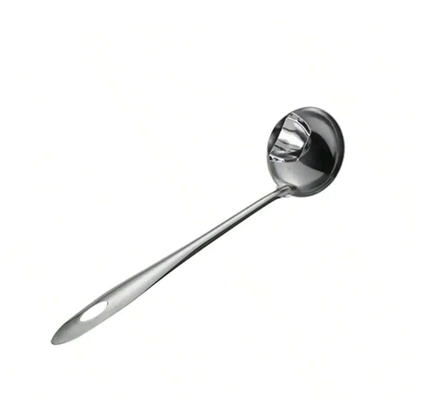 Stainless Steel Oil Separator Soup Ladle, Kitchen Fat Skimmer - Grease Strainer