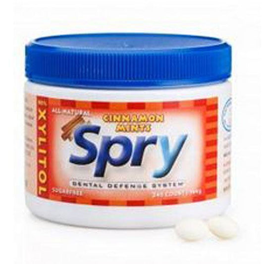 Spry Mints 100% Xylitol Cinnamon 240 Count by Xlear Inc