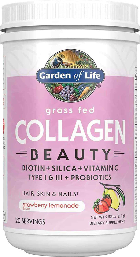 GARDEN of LIFE Collagen Beauty Strawberry Lemonade (Skin, Hair, Joints) 270G