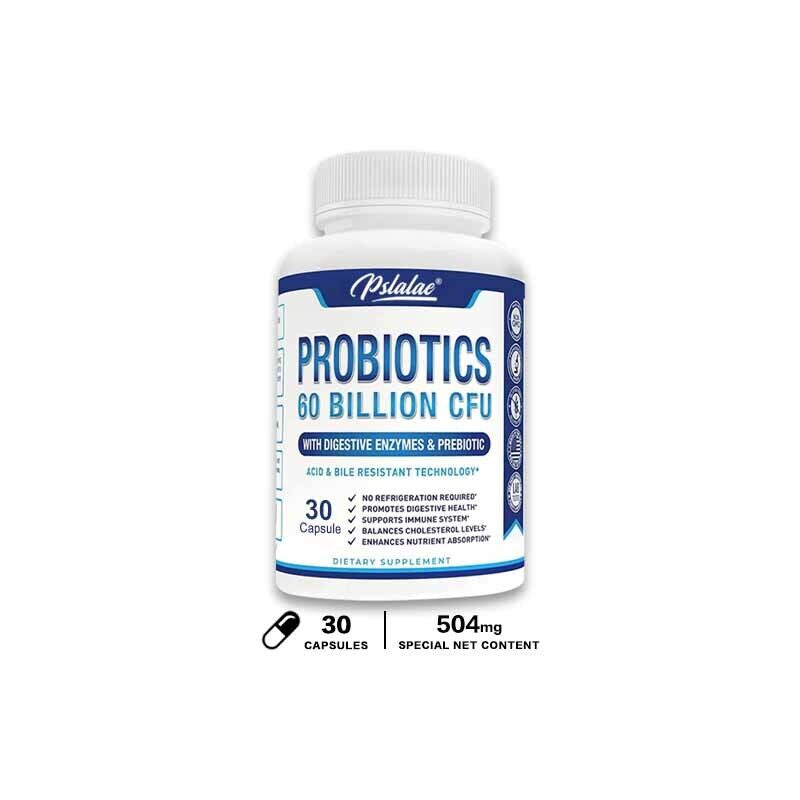 Probiotics 60 Billion CFU Capsules - Promote Digestive Health, Immune Support