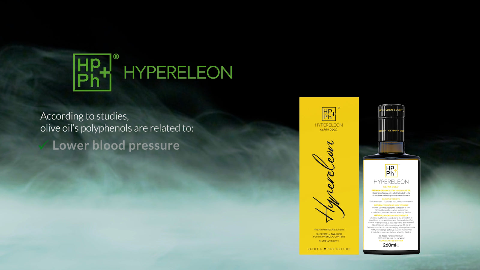 HYPERELEON ULTRA GOLD | Premium Olive Oil Rich in Polyphenols | 65 Awards 260Ml