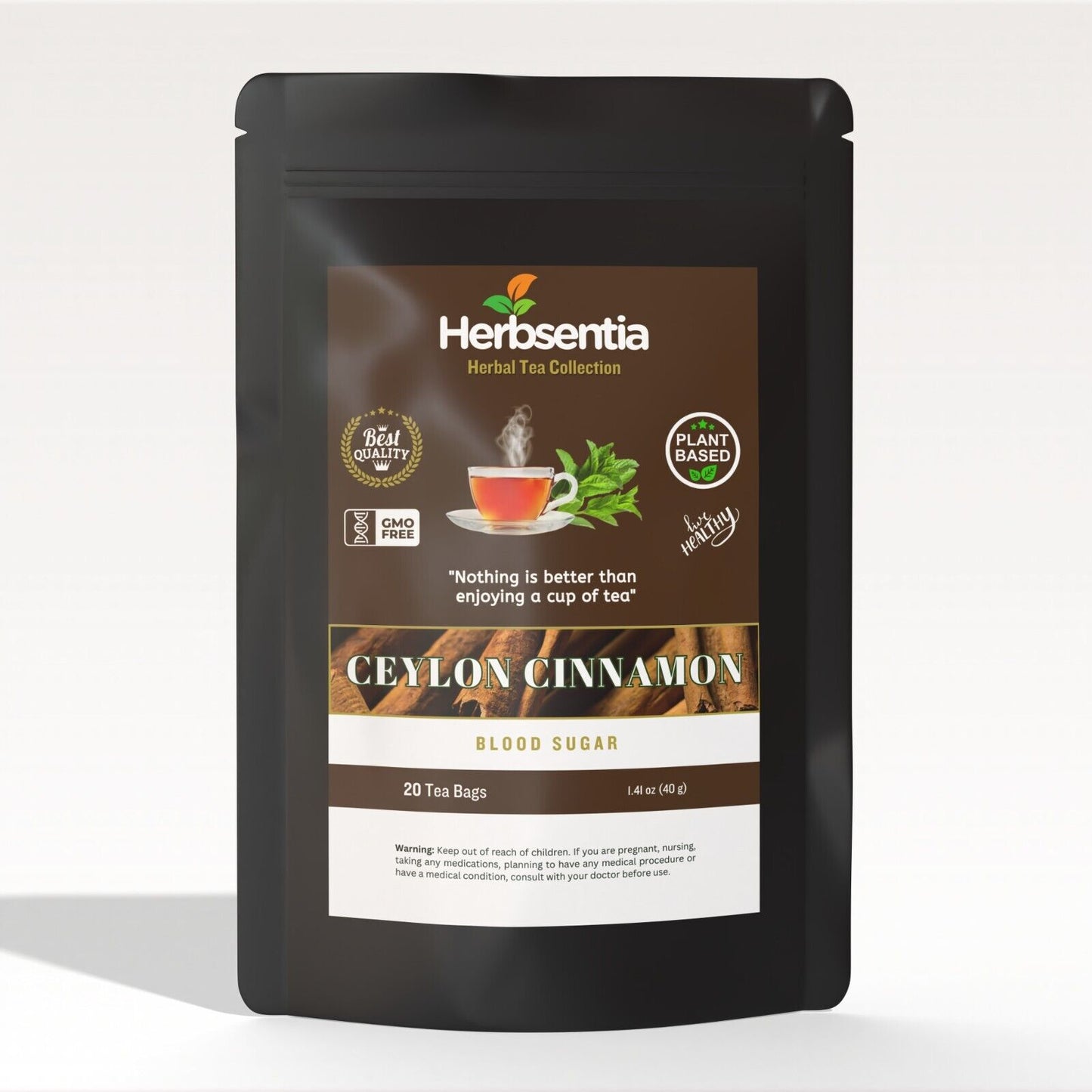 Herbsentia Ceylon Cinnamon Tea - Blood Sugar (Premium)