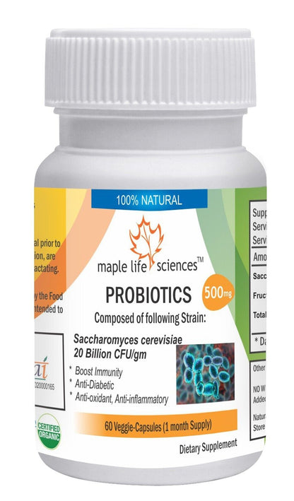 Probiotic Blend of Saccharomyces Cerevisiae 20 Billion CFU/GRAM Capsules 30