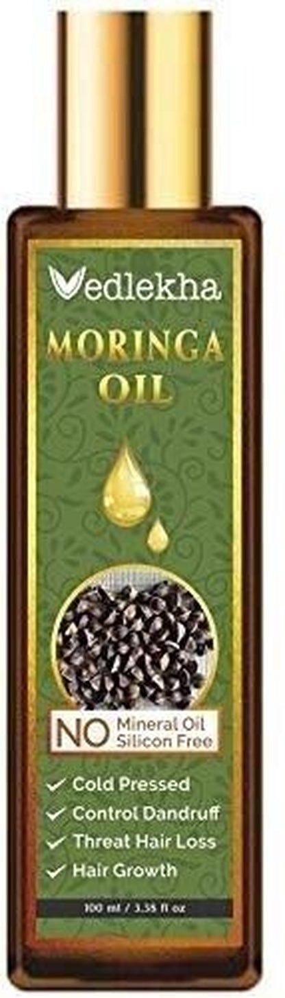 Vedlekha Natural & Organic Moringa Oil for Skin & Hair 100Ml