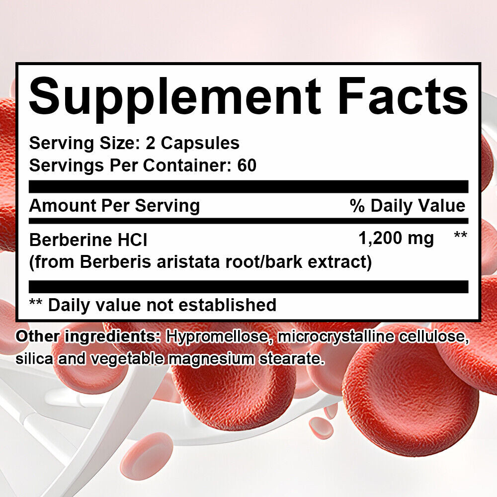 Berberine Supplement 1200Mg Support Immunity Function Heart Health