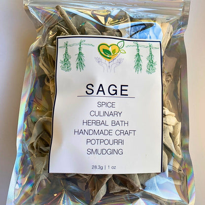 Sage White Whole Organic Wild Crafted Herb Natural 28.3G USDA Certified 1 OZ