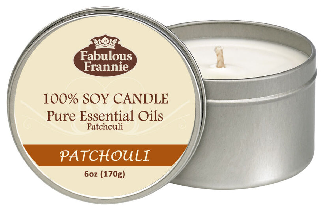 Patchouli 6Oz Soy Candle Essential Oils