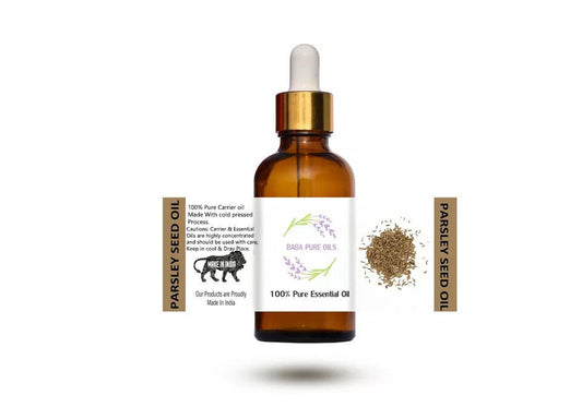 PARSLEY SEED PURE NATURAL OIL PURE ORGANIC in DROPPER AMBER BOTTLE from INDIA