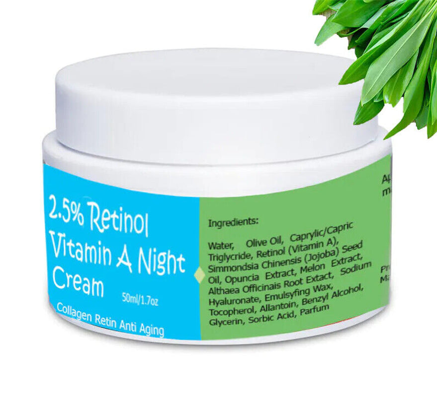 Retinol Night Cream for Women and Men. Retinol Face Cream Firming Lifting Anti-A