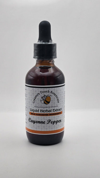 Cayenne Pepper Herbal Tincture Organic, 1Oz Bottle, Circulatory Health