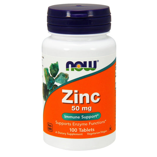 NOW Foods Zinc Gluconate, 50 Mg, 100 Tablets