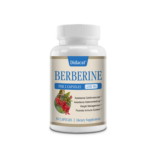 1200Mg Berberine Capsules, Weight Management, Cardiovascular & Immune Health