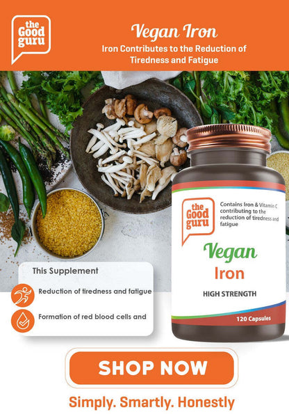 The Good Guru "VEGAN IRON"- High Strength 120 Capsules