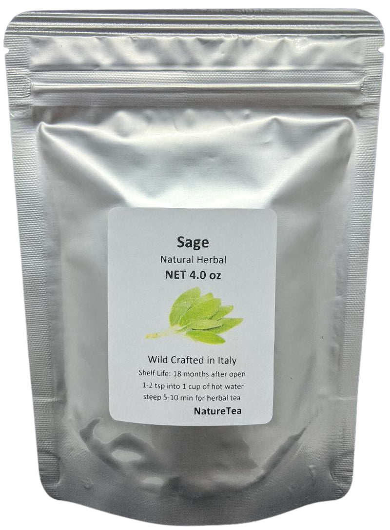 Salvia - Salvia Officinalis Seca Loose Leaf C/S De Nature Tea, Wild Crafted