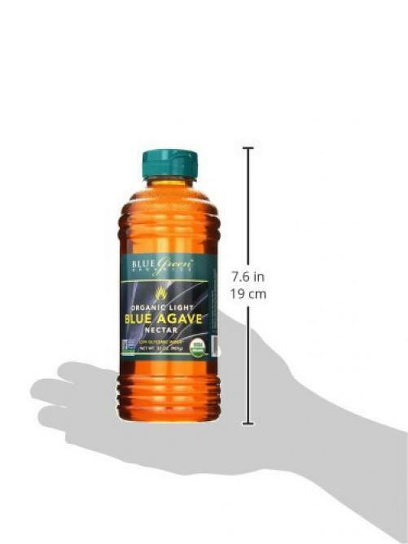 Blue Green Agave Organic Nectar, Light Blue, 32 Ounce