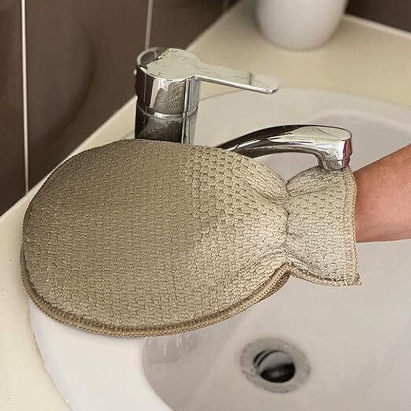 White Magic Ecocloth Bathroom Glove Pebble 1Pk