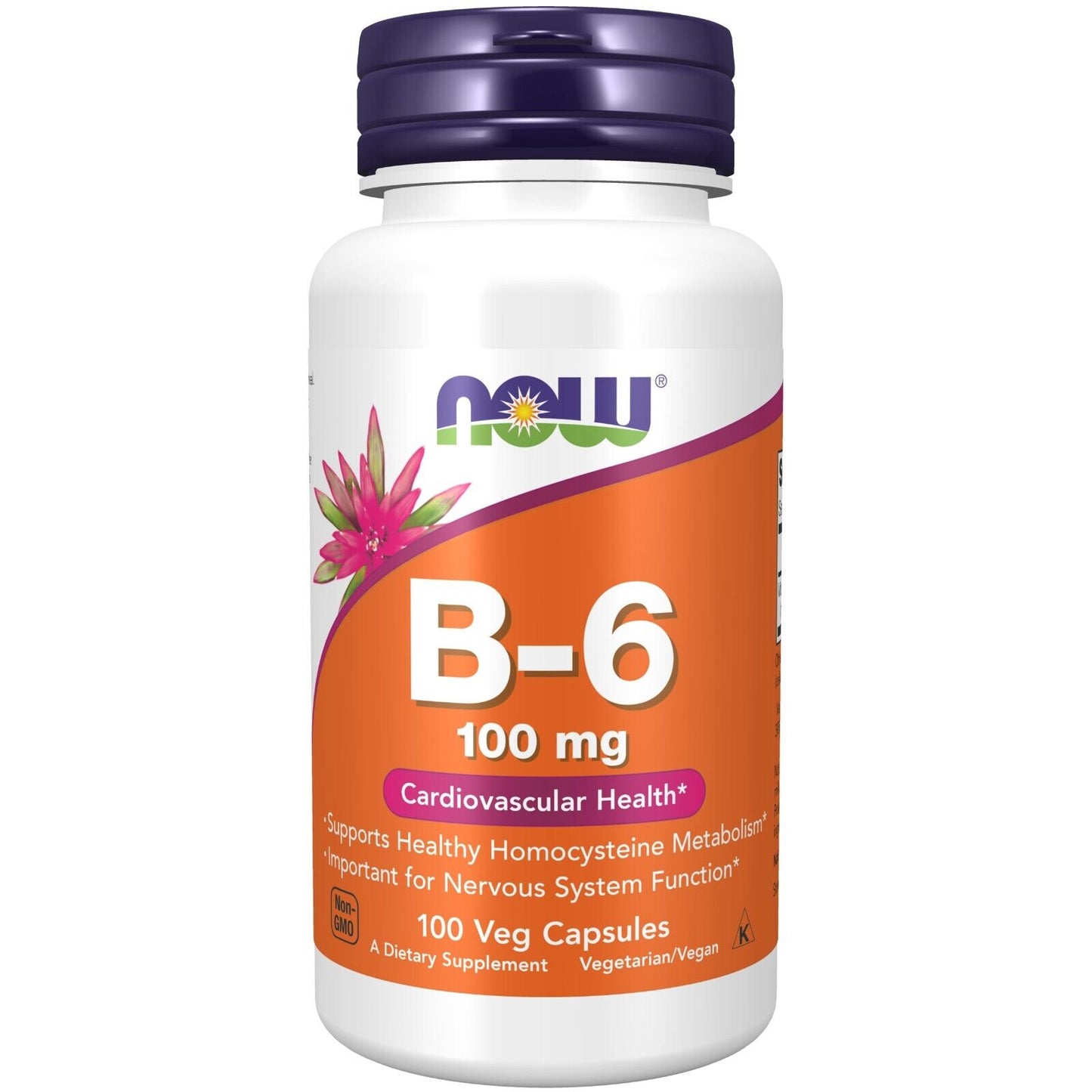 NOW Foods B-6 100 Mg, 100 Veg Capsules