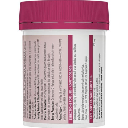 NEW Swisse Ultiboost High Strength Co-Enzyme Q10 300Mg 90 Capsules COQ10