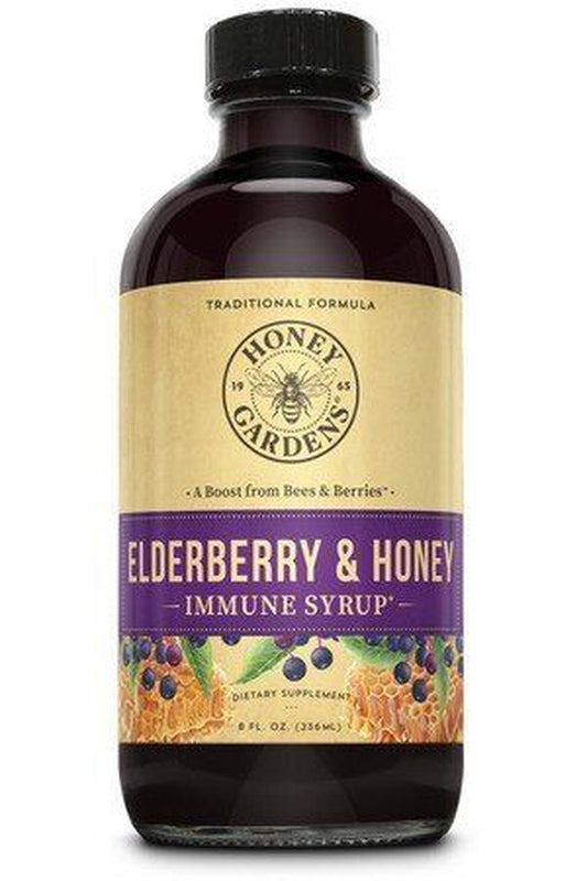 Honey Gardens Traditional Formula Elderberry & Honey Immune Syrup 8 Oz Liquid