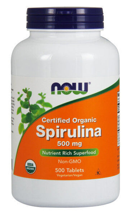 NOW Foods Spirulina, 500 Mg, 500 Tabletas