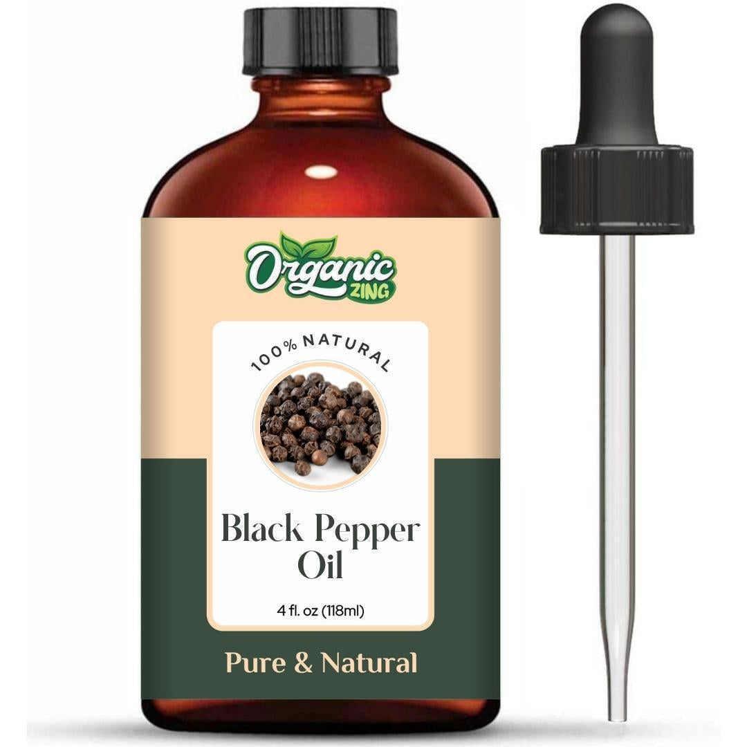 Organic Black Pepper 100% Pure & Natural Essential Oil - {118Ml/3.99 Fl Oz}