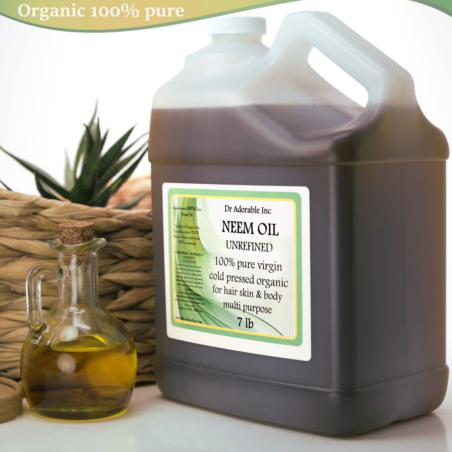 ORGANIC NEEM OIL COLD PRESSED PURE 2 OZ 4 OZ 8 OZ 12 OZ-UP to 1 GALLON