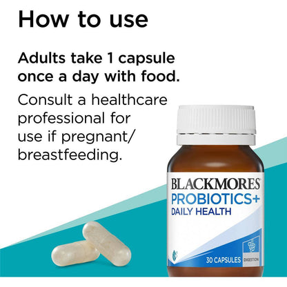 Blackmores Probiotics+ Daily Health 30 Capsules