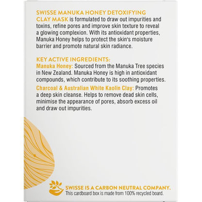 Swisse Skincare Manuka Honey Detoxifying Facial Clay Mask 70G